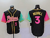 Men's San Diego Padres #3 Jackson Merrill Number Black NEW 2023 City Connect Cool Base Stitched Jersey,baseball caps,new era cap wholesale,wholesale hats